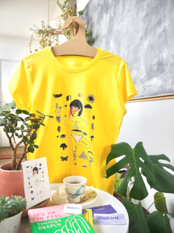 Camiseta mantra visual – amarillo bandera