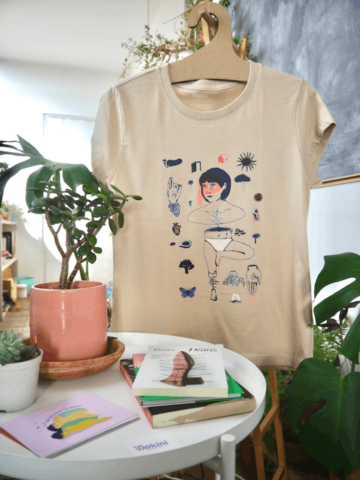 Camiseta mantra visual – beige