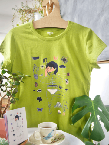 Camiseta mantra visual – verde lima