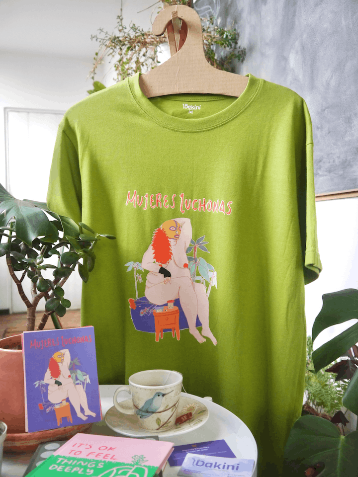 Camiseta mujeres luchonas – verde lima