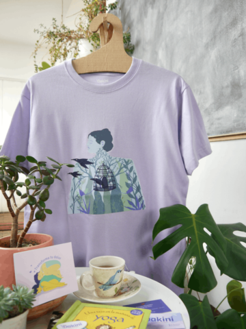 Camiseta pájaros – lila